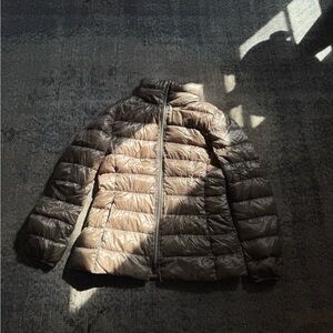 Herno Metallic Taupe Lightweight Puffer Jacket